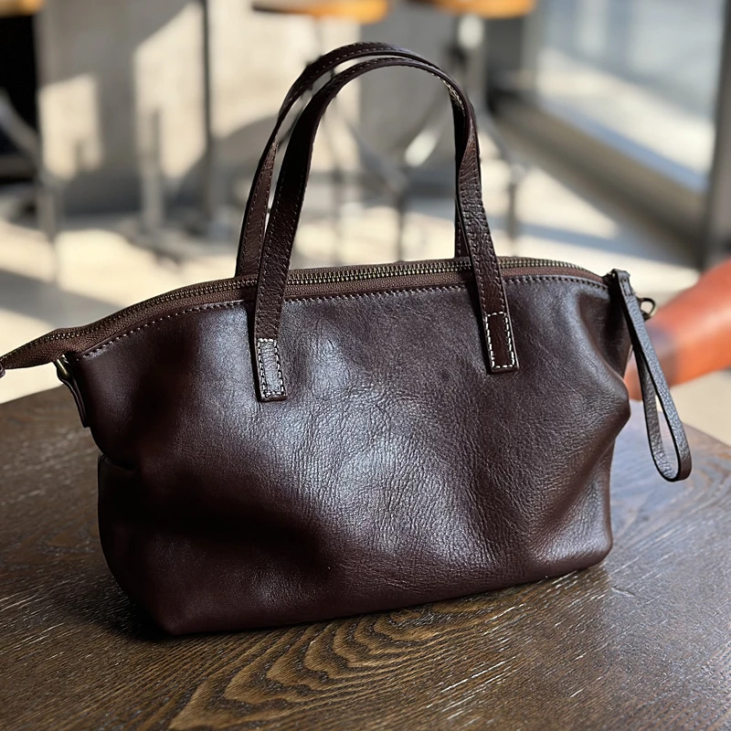 Large Capacity Dumpling Bag, High-quality Genuine Leather, Exquisite Temperament, Women's Handbag Ladies' Shoulder Crossbody Bag