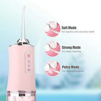 Oral Irrigator Portable Dental Water Flosser USB Rechargeable Water Jet Floss Tooth Pick 4 Jet