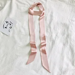 Elegant Silky Satin Hair Scarf & Fashion Accessory (Pink)
