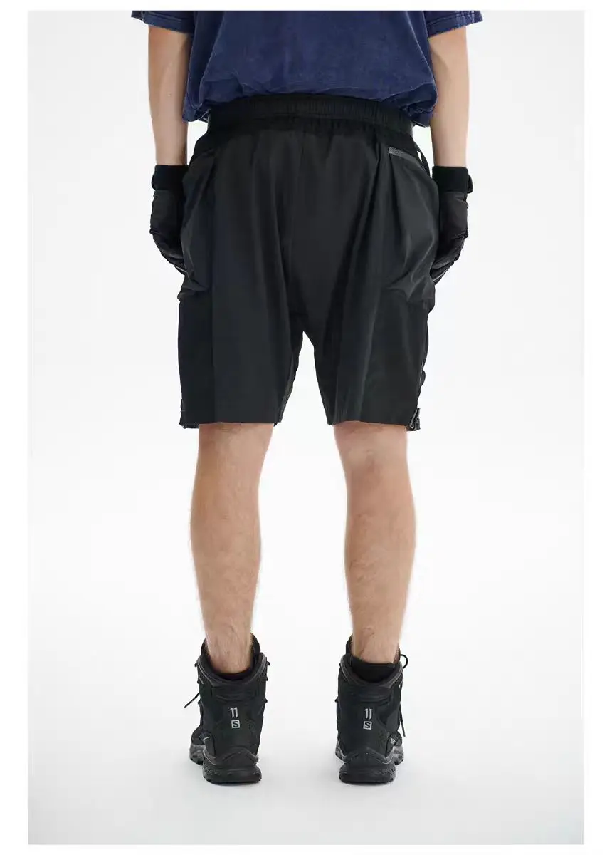 Reindee Lusion 24ss  irregular cut  loose shorts multiple pockets dwr breathable material waist adjustment techwear