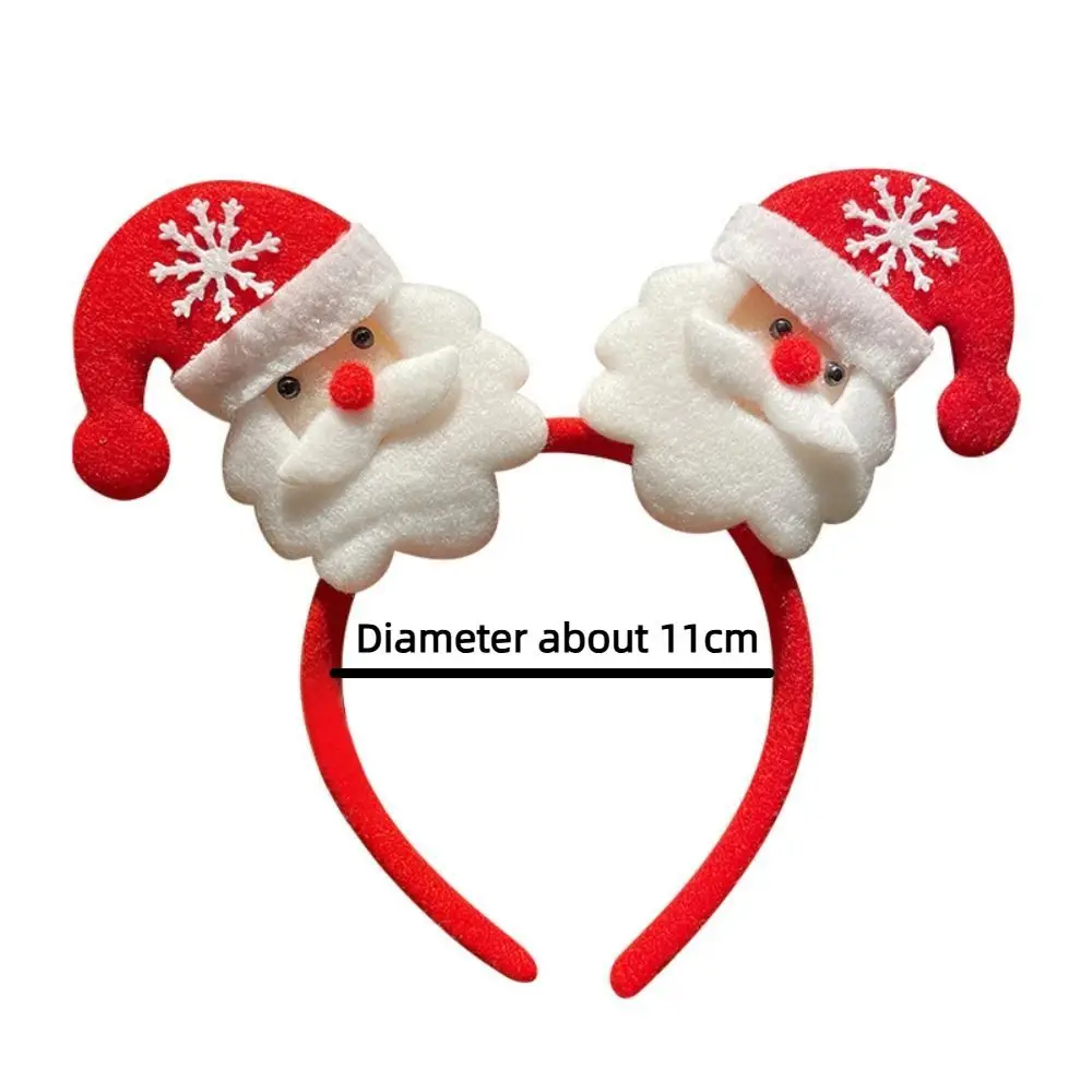 Christmas Headband Santa Claus Children Headwear Green Bowknot Deer Ear Xmas Antler Hair Loop