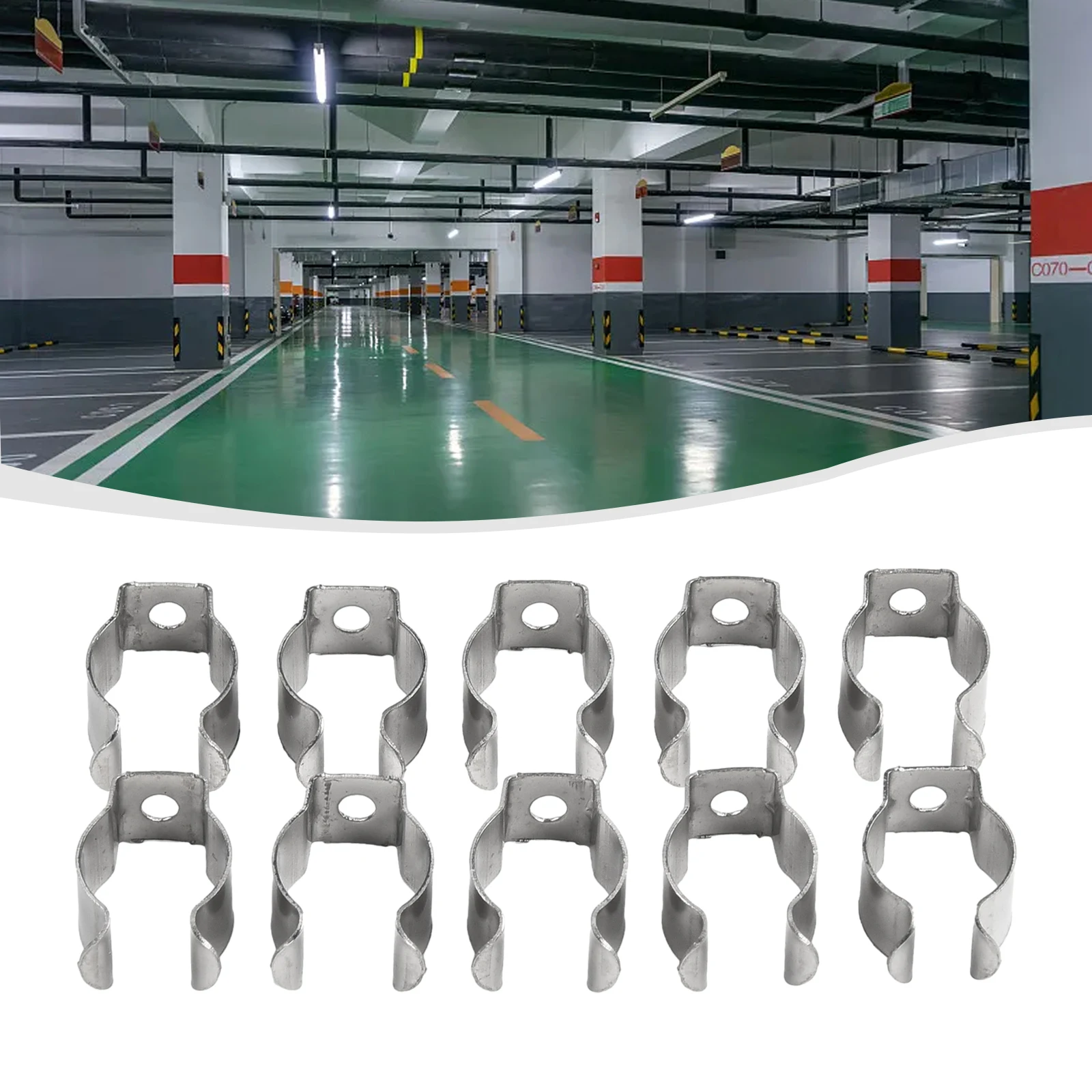 10pcs Spring Terry Clips Stainless Steel Narrow Base Tools 6mm-28mm Heavy Duty Tools Storage Hangers For Garages Sheds Hardwares