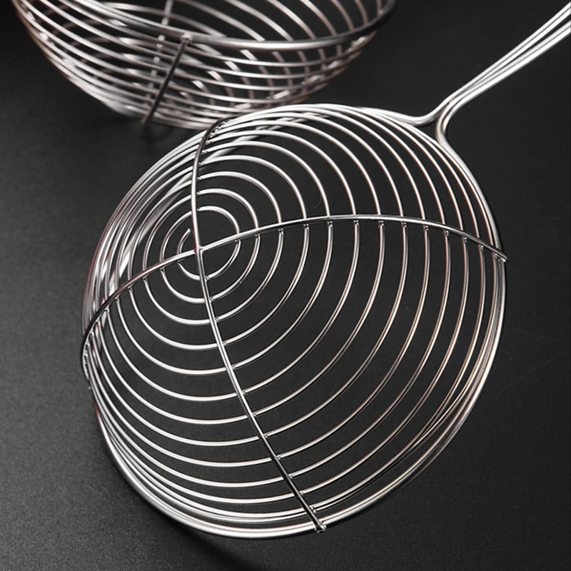 Kitchen Long Handle Stainless Steel Colander Durable French Fries Strainer Skimmer Filter Cooking Tools