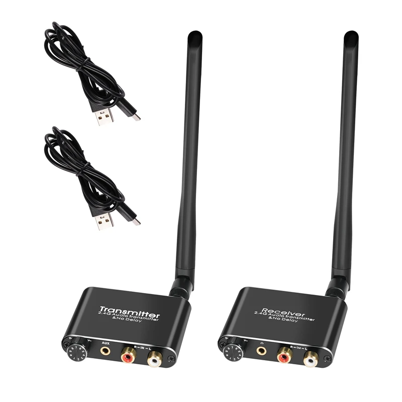 

Wireless Audio Transmitter Receiver 50M 2.4G Wireless Audio Adapter With 3.5Mm R/L RCA For TV Box DVD TV Computer CD PC