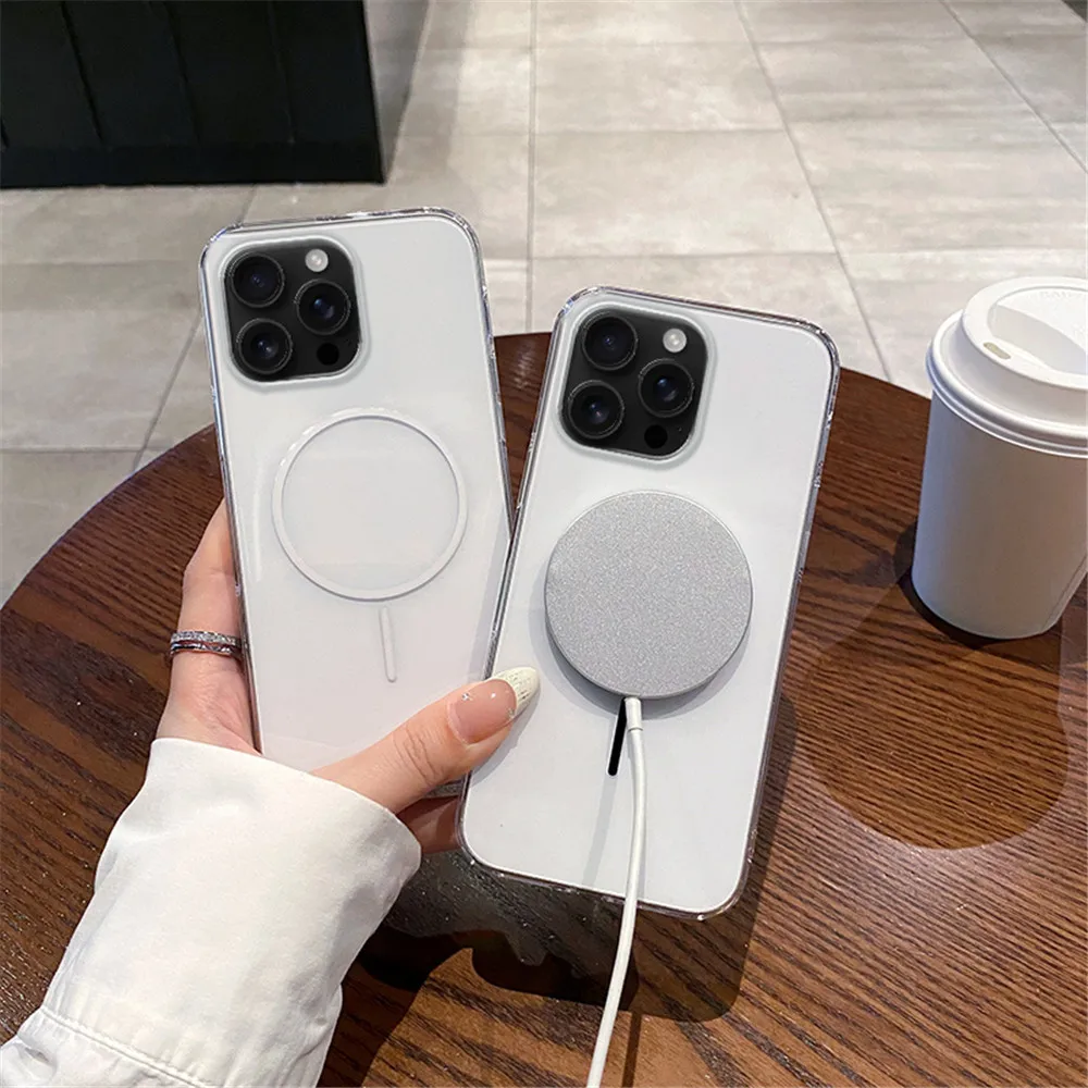 Luxury Transparent Wireless Charging Phone Case
