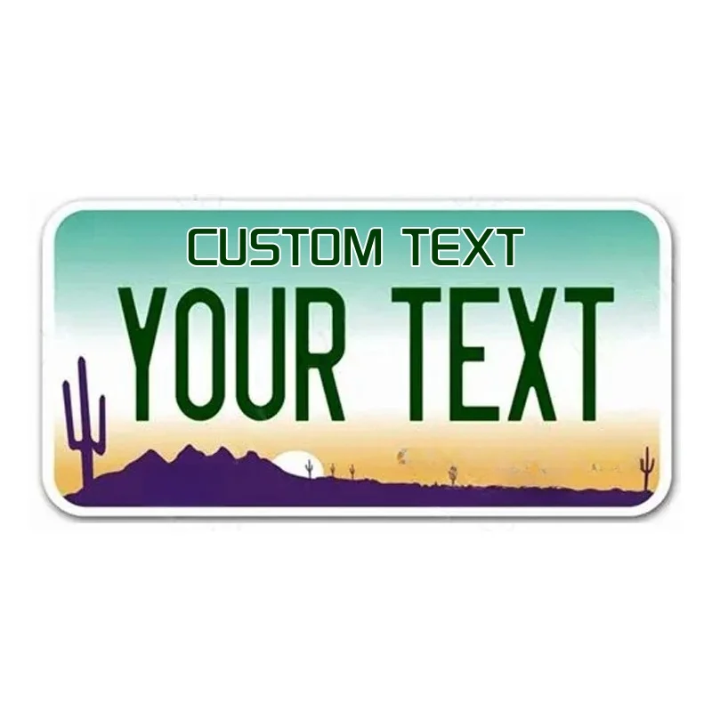 Customizable 12x6 Inch U.S. License Plate with Personalized Text