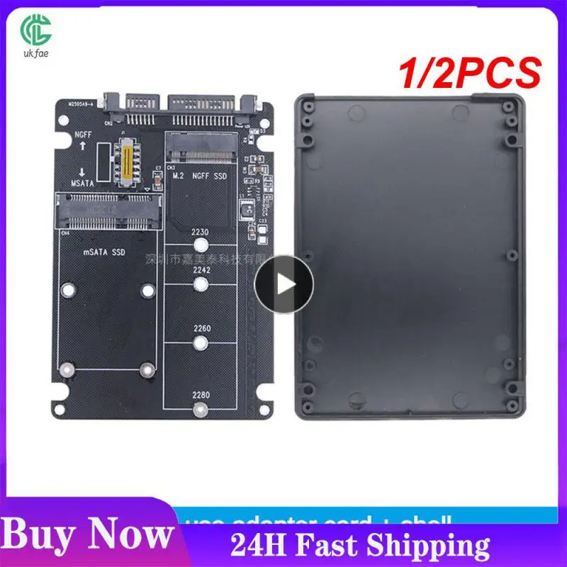 

1/2 шт. 60 Гбит/с на M2 NGFF SATA SSD MSATA SSD адаптер