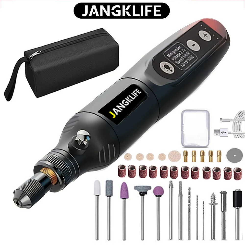 Usb Electric Engraver Pen Set Cordless Rotary Tool Kit Woodworking  Engraving - Electric Drill - Aliexpress