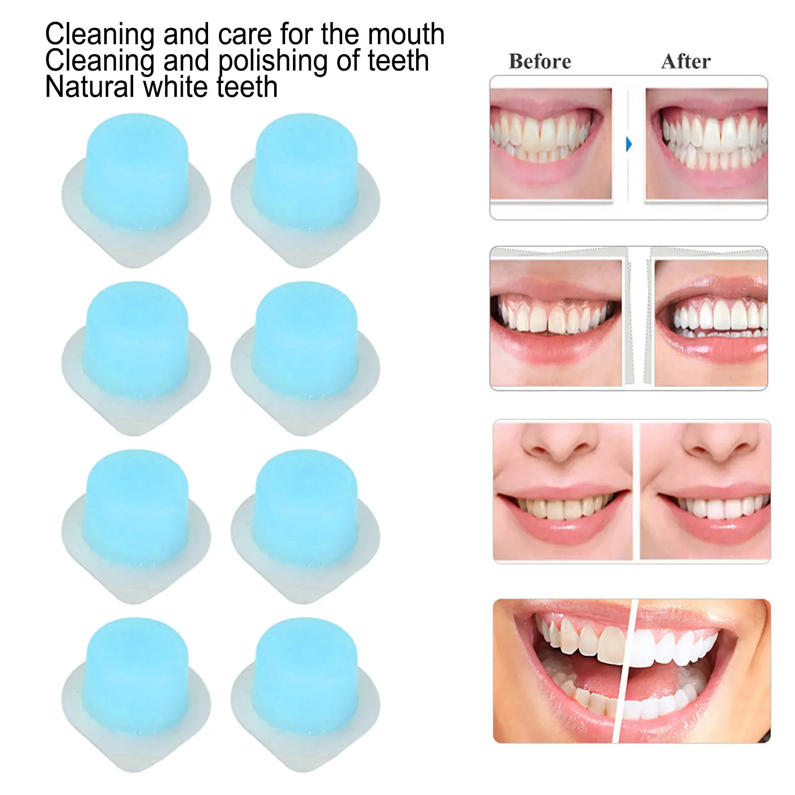 20pcs/set Tooth Polishing Whitening Cream Teeth Polishing Cream Clean Natural Inhibits Bacteria Improves for Oral Care