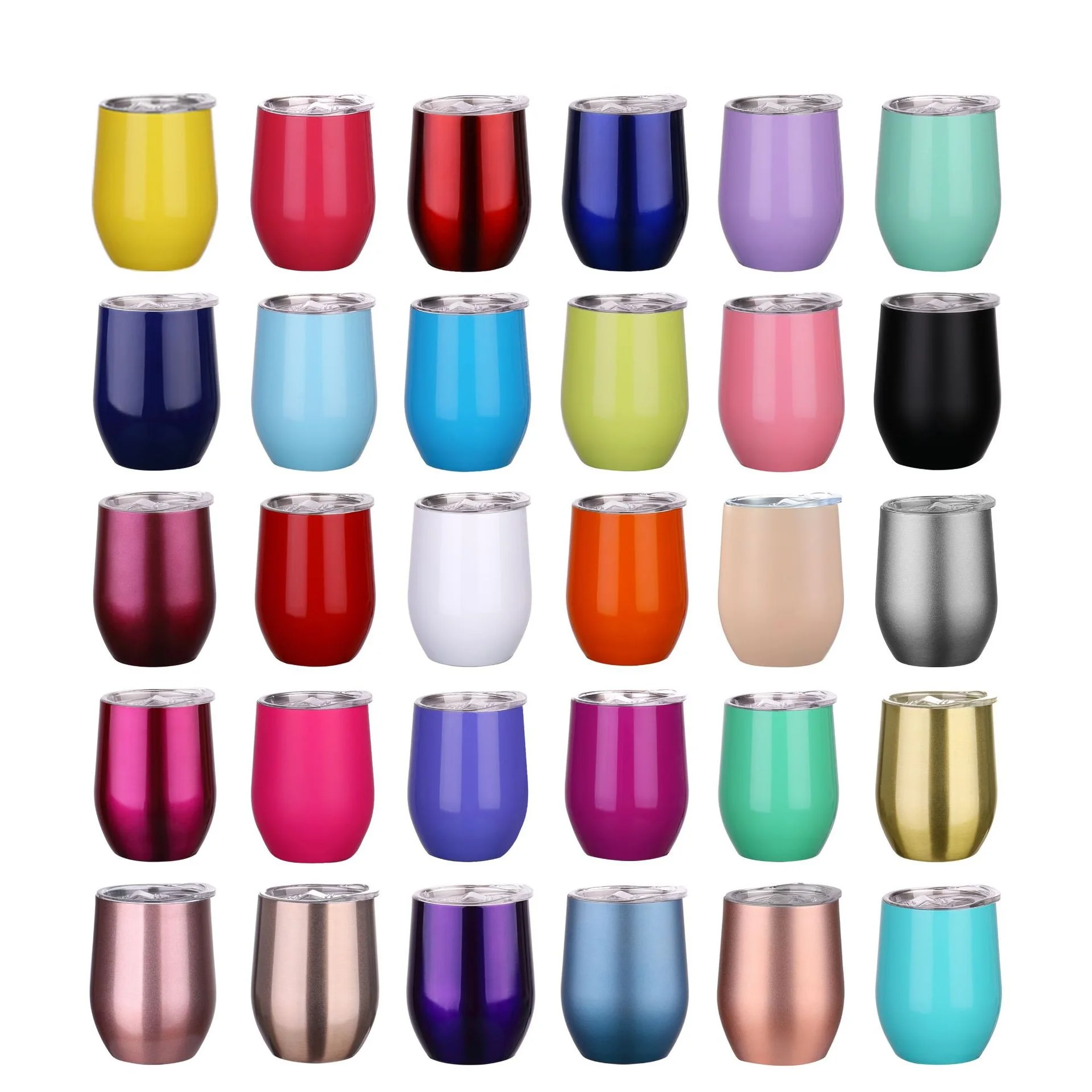 Colorful Egg Shaped Double Wall Stainless Steel Mug 1