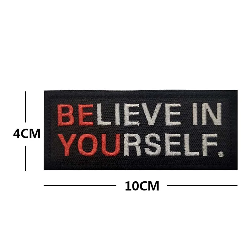 Inspirational Embroidery Alphabet Hook and Loop Patches