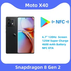Motorola Moto X40 5G Phone Android 13 Snapdragon 8 Gen 2 6.7'' 120Hz Screen 125W Super Charge 4600 mAh NFC OTA