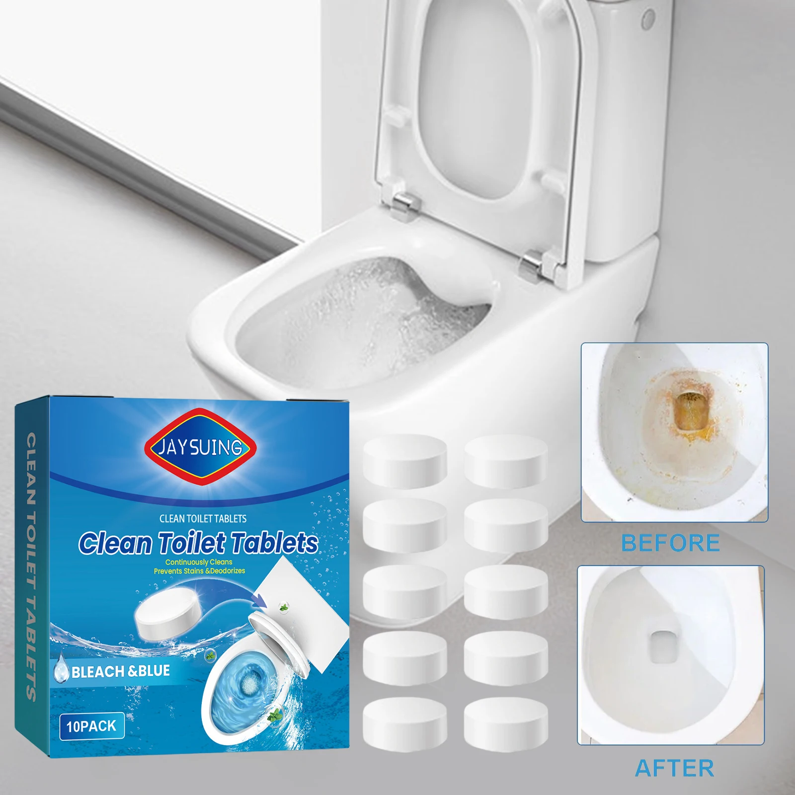 ToiletBowlCleanerTabletRemoveUrineYellowStainEliminateOdor