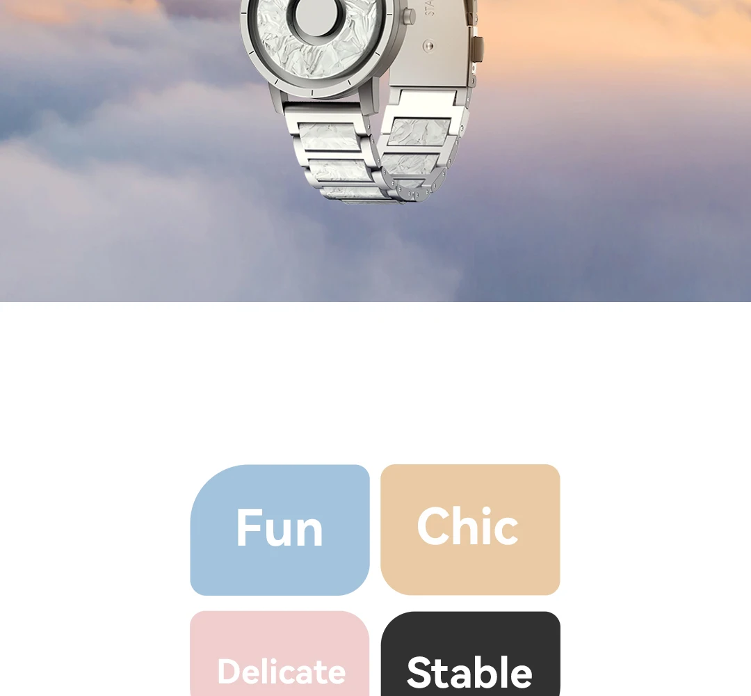 EUTOUR 2025 Spring Arrival Red White Concept Jewelry Watch Resin Material Grace Lady Girl Elegant E059 Magnet Watch Bracelet