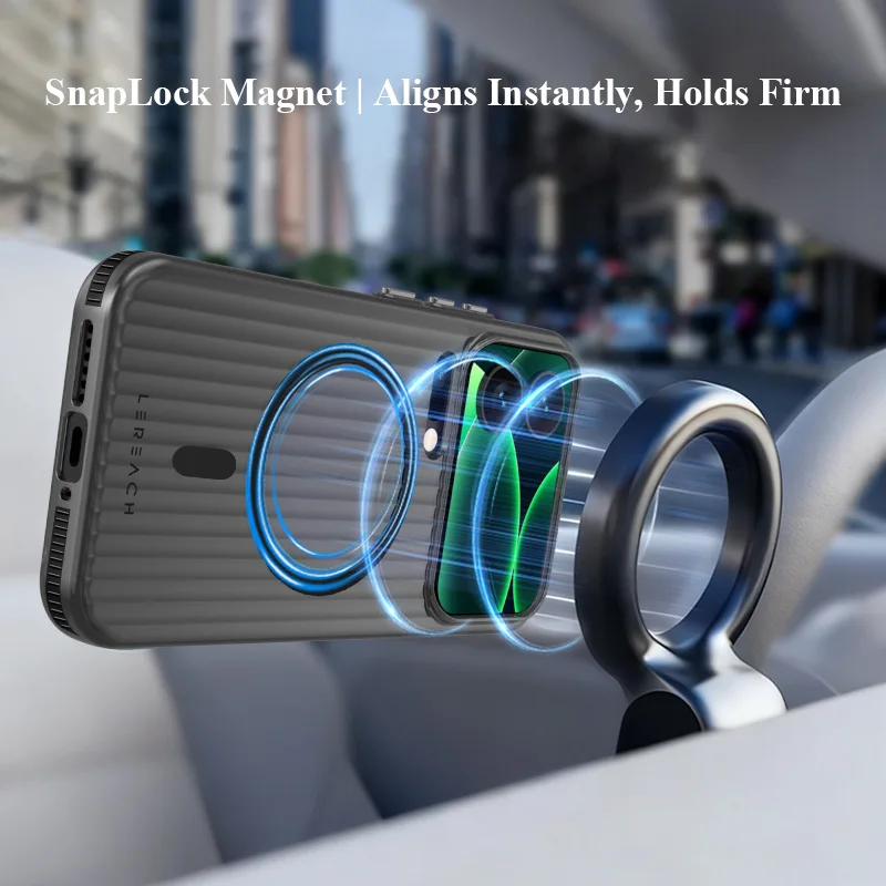 Lereach Magnetic Frosted Anti-Slip Slim Phone Case with Multi-Scene Protection