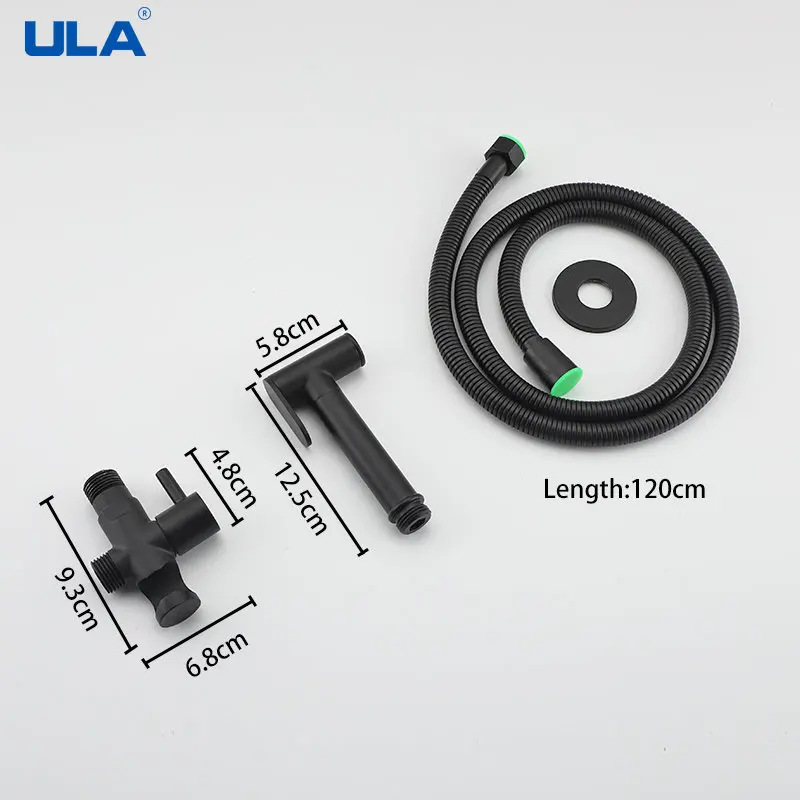 ULA Brass Bidet Faucet Portable Bidet Sprayer Single Cold Water Tap Toilet Faucet Sprayer Douche Bidet Faucet Black/Chrome/Gold 6