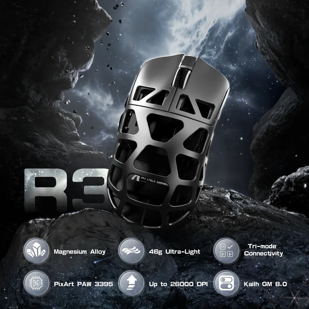Attack Shark R3 Lightweight Magnesium Alloy Gaming Mouse