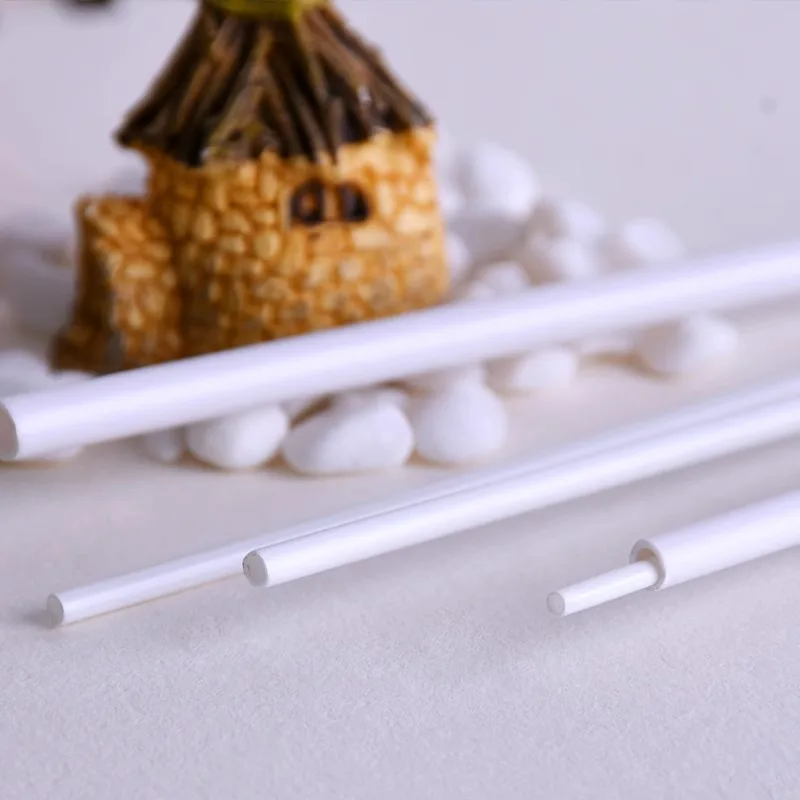 100Pcs/Set ABS Round Tube Plastic Hollow Tube Diameter 2/3/4/5/6/8/10mm DIY Handmade Sand Table Material Model Building 25/50CM