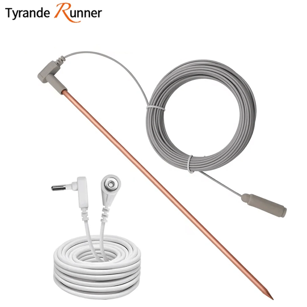 Copper Grounding Rod 40ft/12.19M Wire Earthing Rod Grounding illowcase Blankets Grounding Sheet