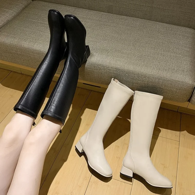 Boots Women Shoes Autumn Luxury Designer Boots-Women Round Toe Sexy Thigh High Heels High Sexy Fashion 2024 Ladies Low Mid Calf