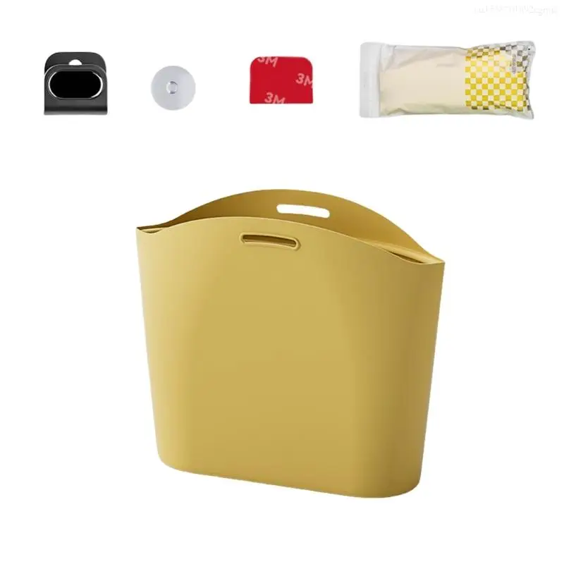 Foldable Car Organizers for Waste Management, Hangable Silicone Trash Receptacle F0I5