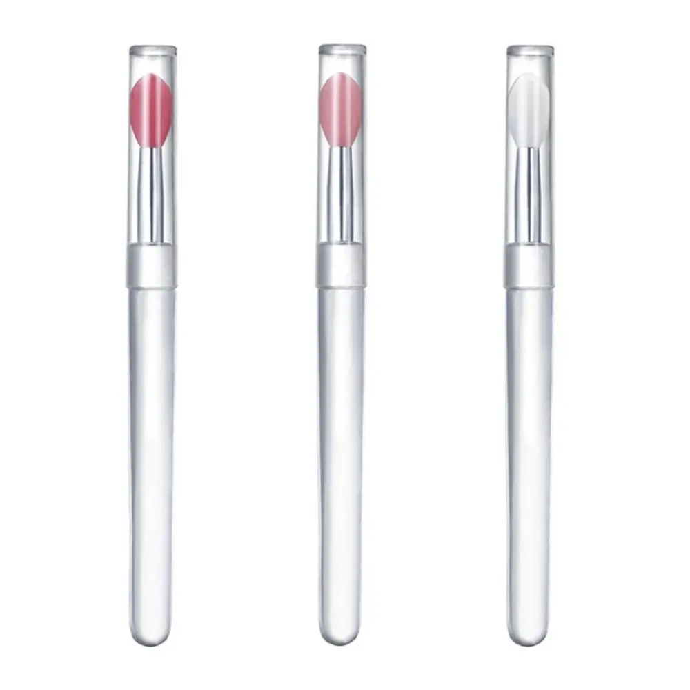 Hot sale Crystal Handle Portable Applicator Flexible Lipstick Lip Brushes