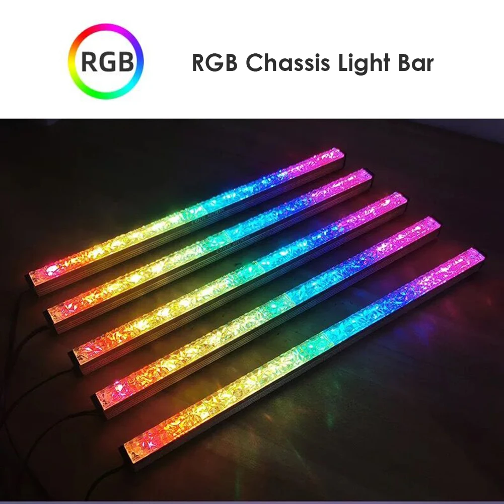 다이아몬드 렌즈 ARGB LED 라이트 바 액세서리, 가정용 컴퓨터, PC 케이스, 컴퓨터 섀시 장식 조명