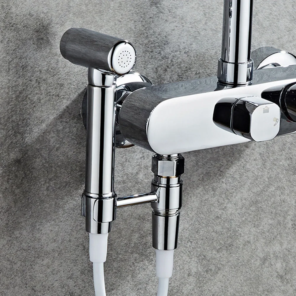 

Bathroom Accessories Bidet Sprayer Holder Shower Bracket 1pcs 360°rotatable 80*44*20mm Bidet Bracket Free Punch