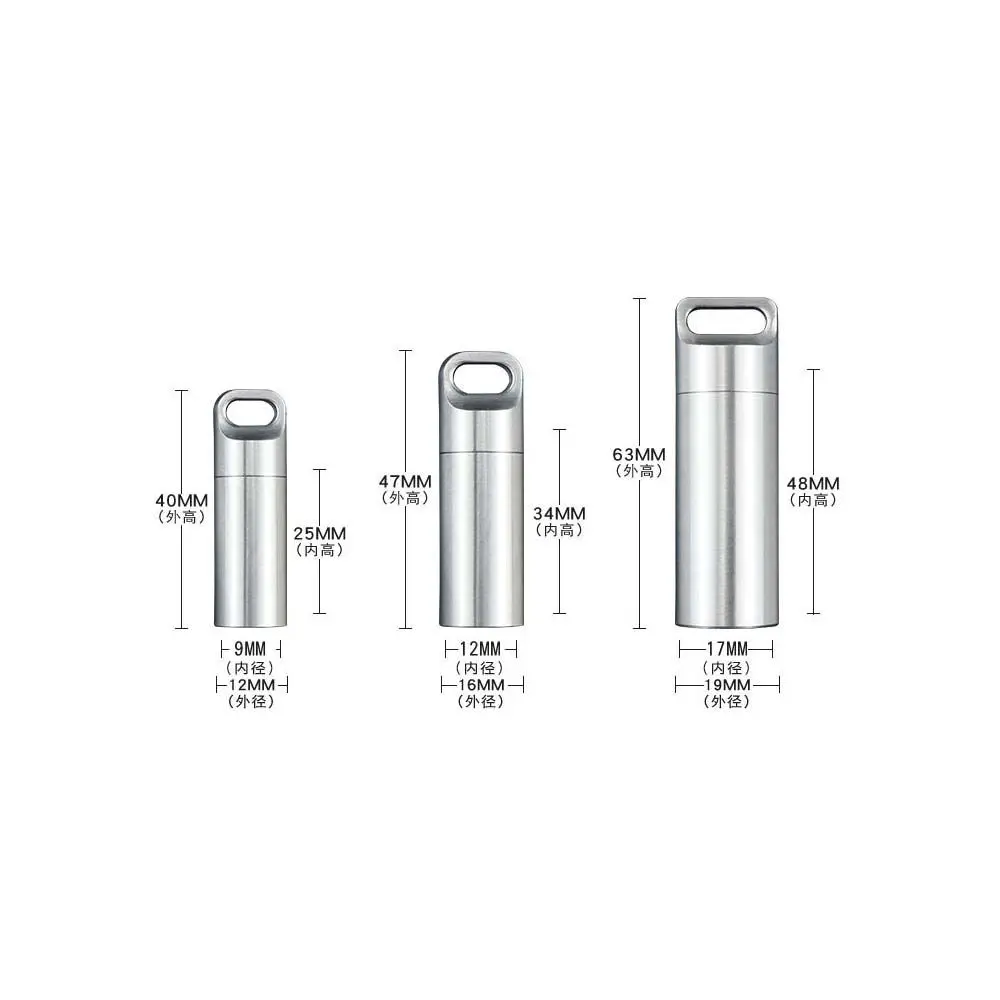 Tools Portable Stainless steel Outdoor Sealed Capsules Organizer Pill Storage Box Pill Case Medicine Boxes Vitamins Container