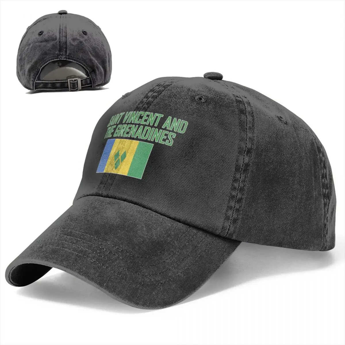 

Flag of SAINT VINCENT AND THE GRENADINES Baseball Caps Unisex Soft Casquette Cap Fashion Denim Hat Vintage Adjustable Dad Hat