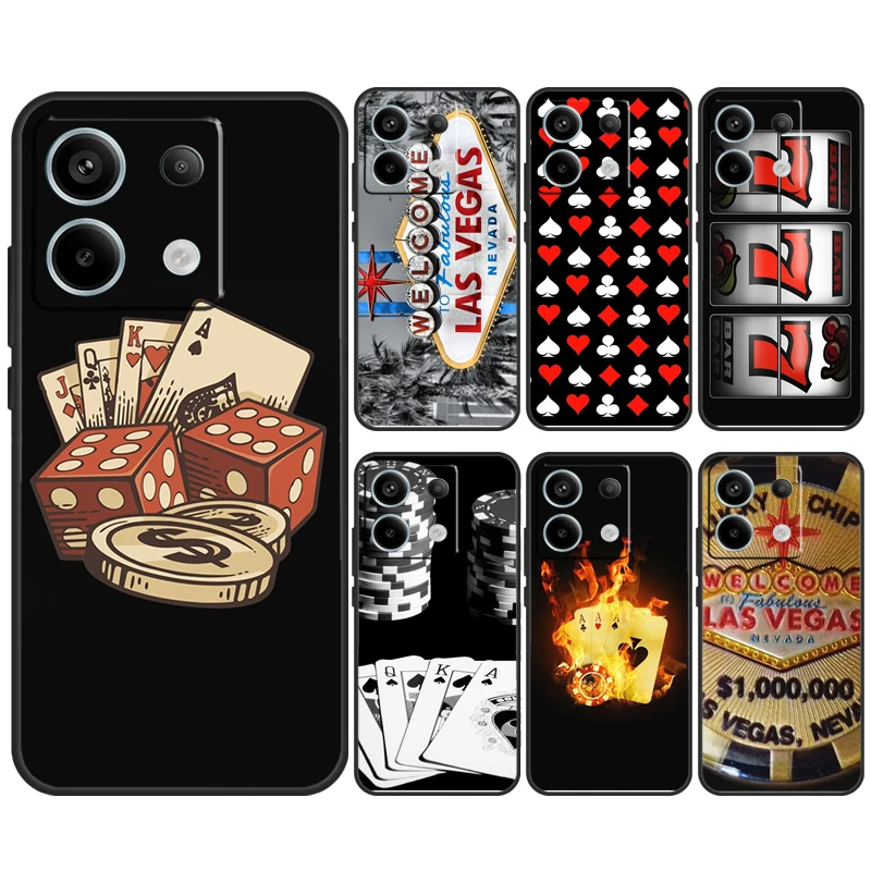 Custodia Da Poker Per Casinò Las Vegas Per Xiaomi Redmi Note 13 12 11 10 9 8 Pro 12S 11S 10S 9S 10A 9C 10C 12C 13C Cover Posteriore