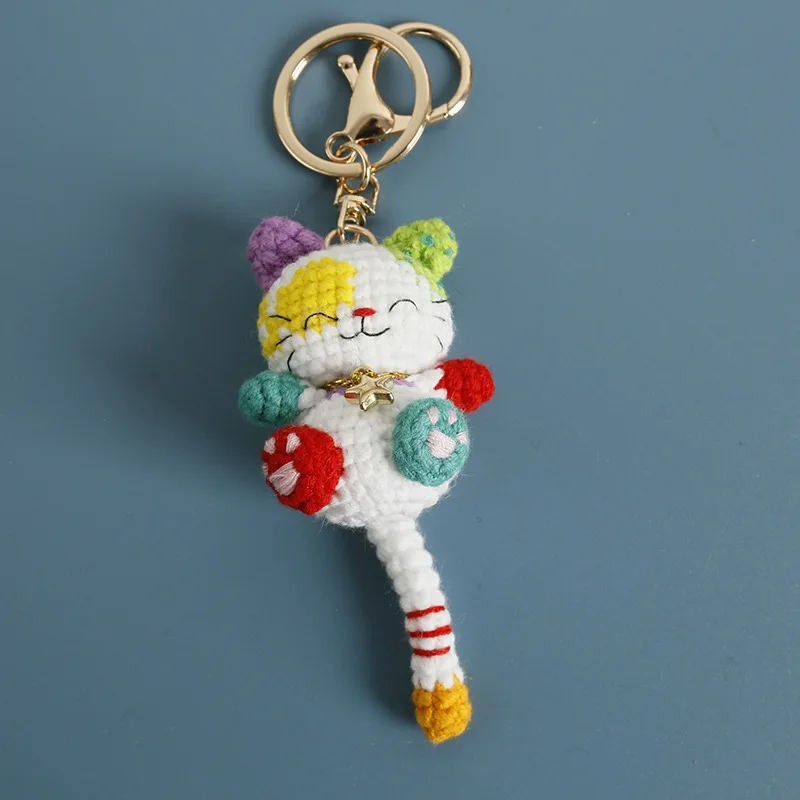 Small Cat Crochet Keychain Handmaking Crochet Cute Kitten Keyrings For Bag Pendant Knitting Animal Doll Keychain For Gift Custom 4 S6347e144012d4db1982464528f119e17t