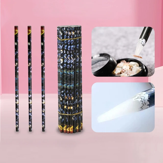 5pcs Wax Pencil For Rhinestones,Self Adhesive Resin Rhinestone Picker  Pencil Nail Art Gem Crystal Pick Up Tool Rhinestone Pickup Pen Long Wax  Pencil