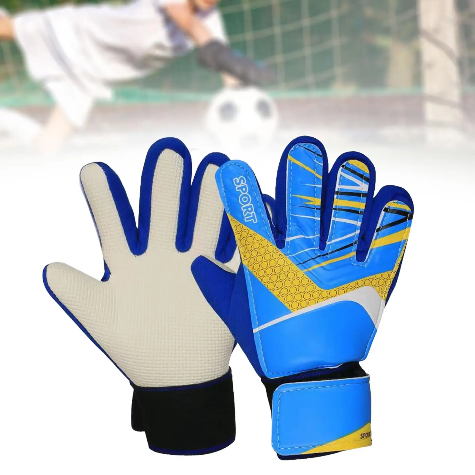 Kids Football Goalkeeper Gloves for Beginner Trendy Sports Supplies Gift Boys and Girls Non Slip Protective Lightweight Mitts