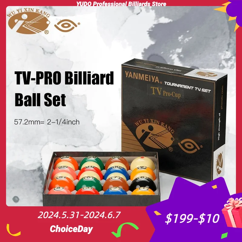 

TV-Pro-Cup Billiards Table Balls Set 2-1/4inch 57.2/52.5mm Billard Resin Pool Cue Balls Full Set Snooker Billiard Accessories