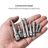 Drill Socket Adapter Kit Impact Drill Extension Bit Socket Adapter Kit 1/4'' 3/8'' 1/2'' Square Head 1/4'' Hex Shank Drill Tools 4