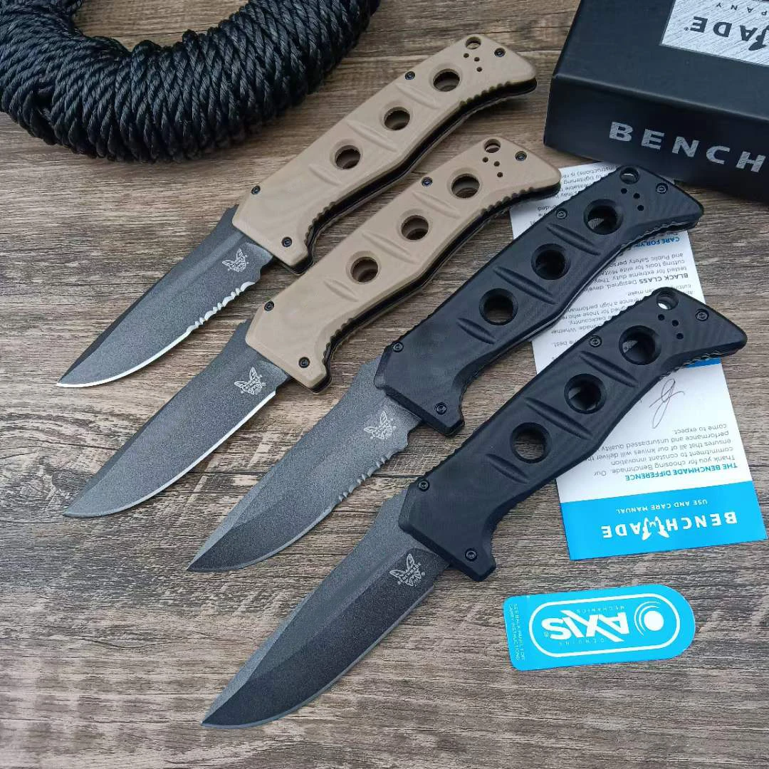 

Benchmade 2750SGY-3 Folding Pokcet Knife 3.74" D2 Steel Blade G10 Handle Camping Outdoor Tactical Combat Self-defense Knives EDC