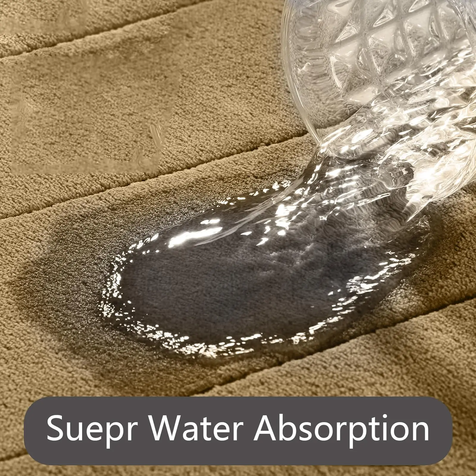 3 Pieces Bathroom Rug Mat Set 6