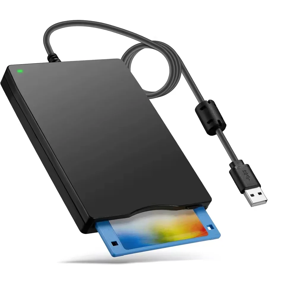 Floppy Disk Reader External USB 3.5 inch 1.44 MB FDD Disk Drive for PC Laptop Windows 11/10/8/7/XP
