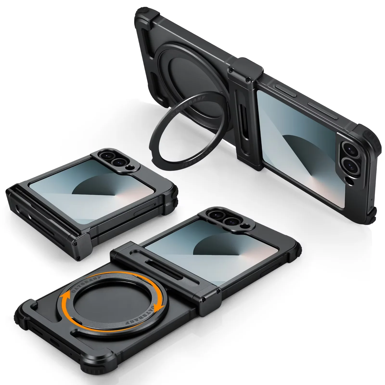 Eary Magnetic Kickstand Phone Case with Wireless Charging Compatibility and Anti-Scratch Protection