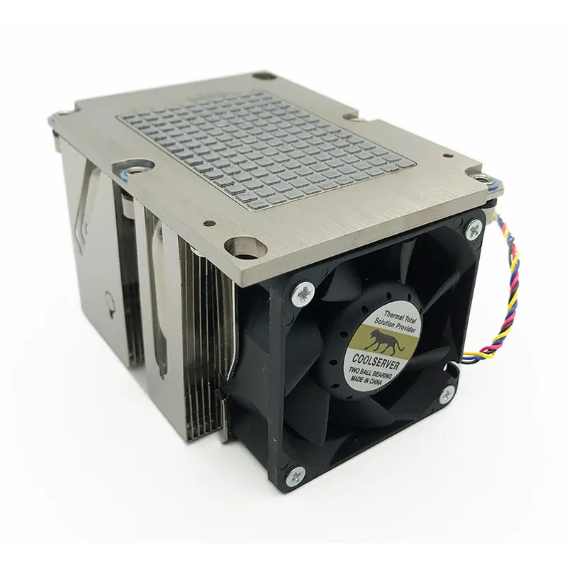 COOLSERVER 2U R82 S82 CPU 서버 쿨러 3 히트 파이프 라디에이터, 온도 제어 팬 포함, LGA 3647 용 공랭식 CPU 냉각