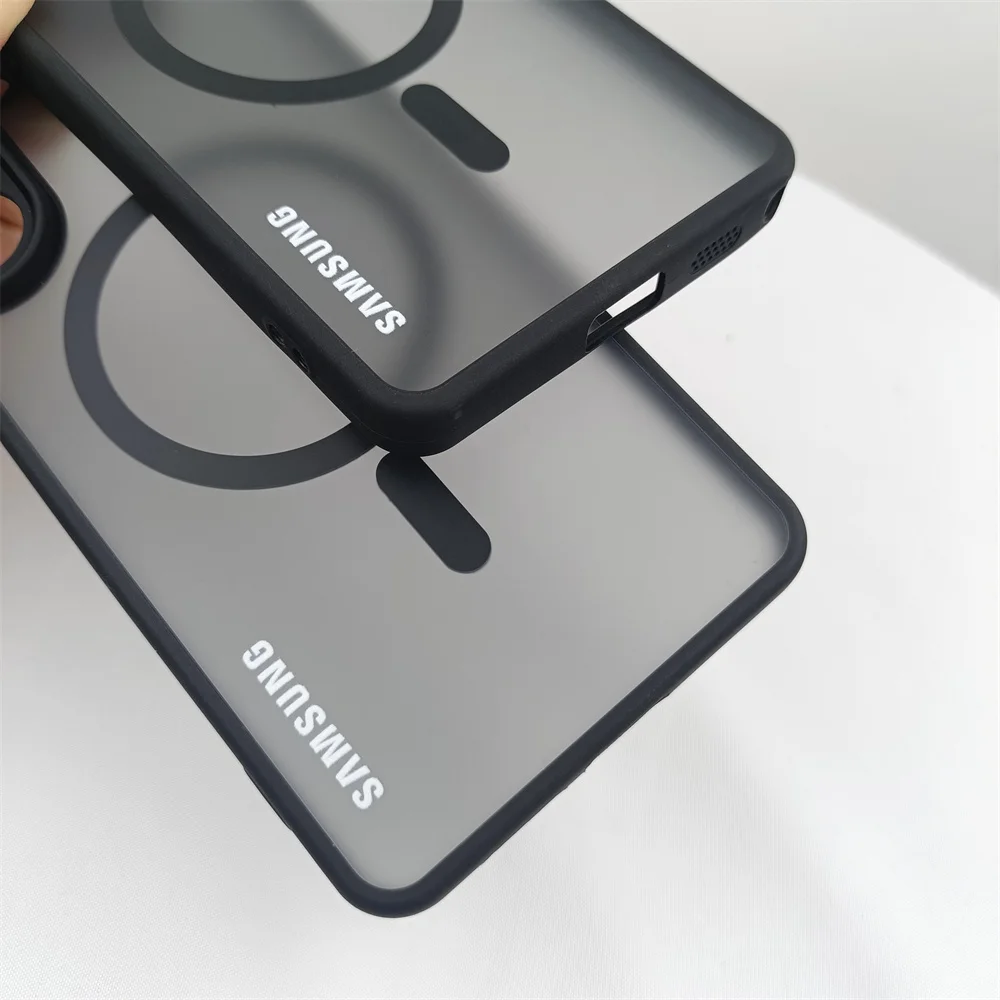 Luxury Shockproof Matte Clear Magnetic Case with Magsafe Wireless Charging