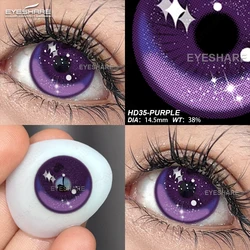 Vibrant Crazy Halloween Anime Cosplay Colored Contact Lenses - 1 Pair (HD35 - PURPLE)