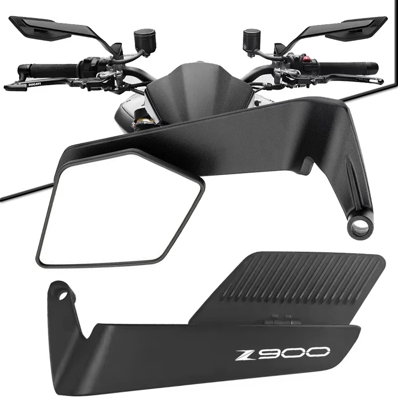 Para KAWASAKI Z 900 Z900 espejos de motocicleta Stealth Winglets espejo giratorio espejos ajustables