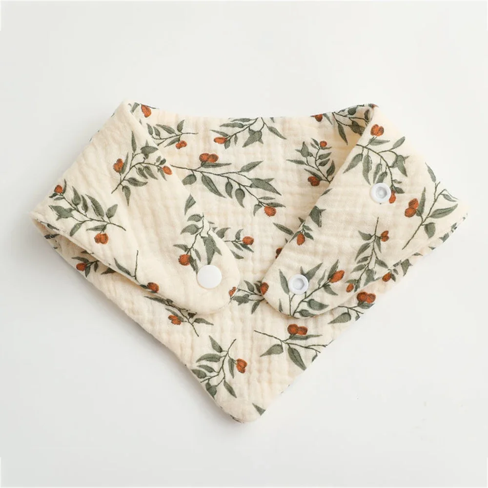 Baby Muslin Bibs Triangle Soft Cotton Burp Cloth Saliva Towel Apron Bandana Scarf Boys Girls Feeding