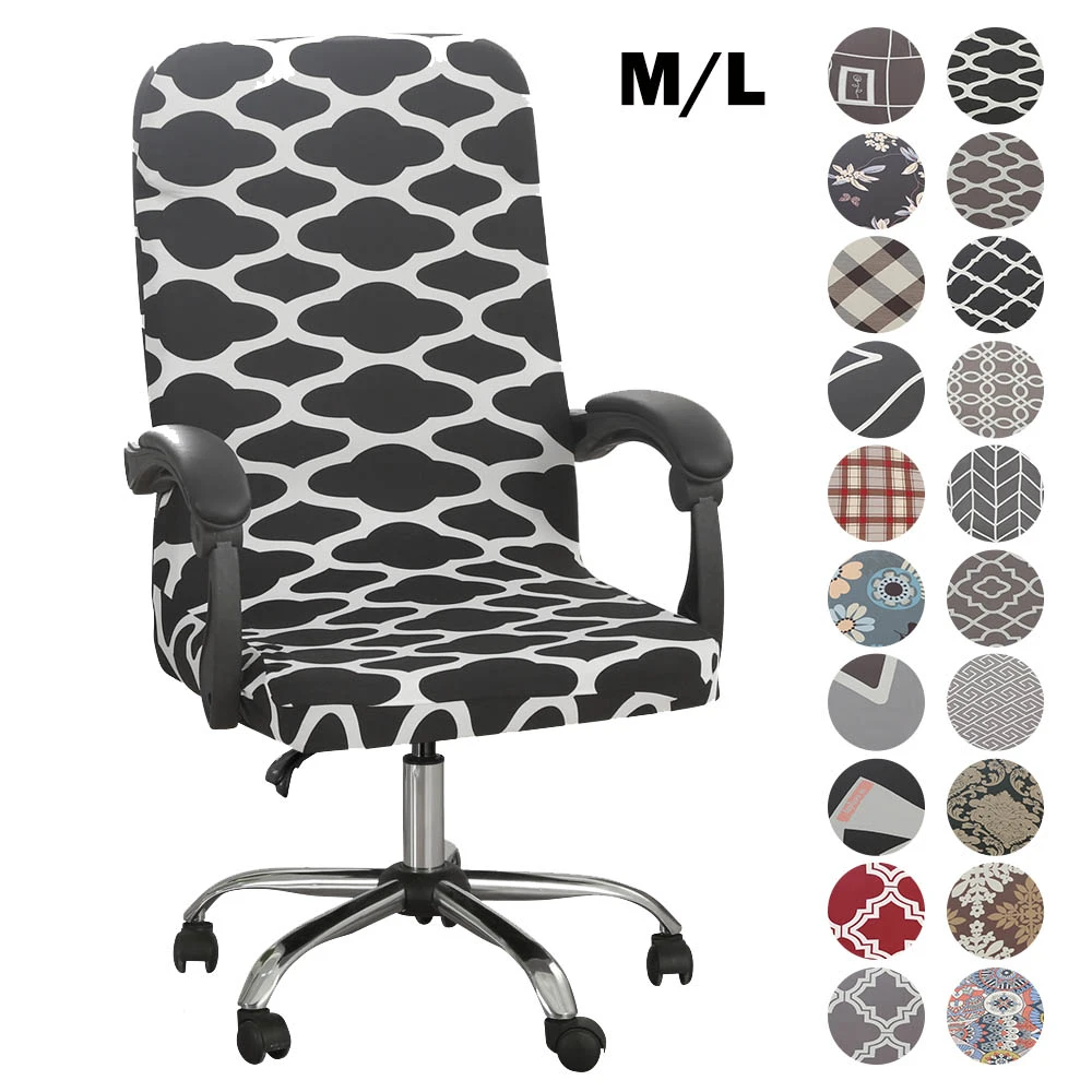 M/l Printed Elastic Stretch Office Chair Cover Spandex Computer Game