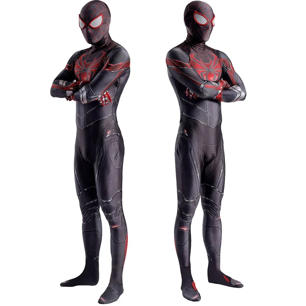 

Marvel Superhero Miles Morales Spiderman Halloween Cosplay Bodysuits Unisex Lycra Spandex Role-playing Costume Gift