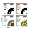 Montessori Baby Toys Black and White Flash Cards High Contrast Infant Visual Stimulation Color Cognitive Card Educational Toys 6