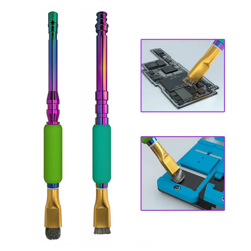 2 IN 1 MiJing Anti-Static Brush Cleaning The Motherboard Remove Glue Mobile Phone Electronic Repair Tools kgx d11a multifunctional grinding blade set is suitable for pry cpu ic hard disk and remove glue to repair the motherboard tools