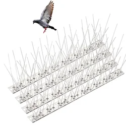 Stainless Steel Bird Deterrent Spike Kit (Silver 4PCS)